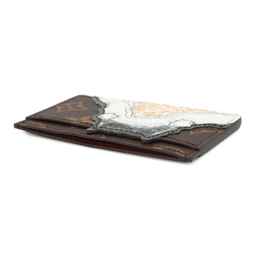 Louis Vuitton Porte Card Catnap Cartes Monogram Case Wallet Cat Wallet Brown